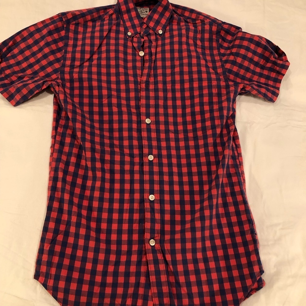 J. Crew Gingham Patterned Button Down Shirt - image 1